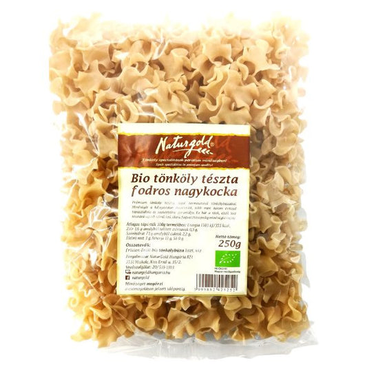 Bio Alakor Ősbúza tészta -Fodros nagykocka -250gr (NG)
